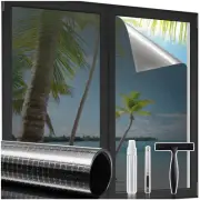 One Way Privacy Window Film See Out Not in Sun Blocking Home Window Tint Refl...