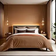 Premium Ranforce Single Quilt Cover, 135 x 200 cm, 100% Cotton, Brown, Button Closure, 155 Thread Count, Machine Washable at 30°C, Cosy & Stylish Bedding
