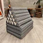 Jumbo Thai Triangle Pillow Three-Folds Black & White
