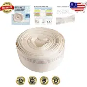 All-Purpose 4" x 98.4 FT Lay-Flat PVC Hose with Clamps for Water and Chemicals