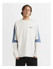 [Quiksilver] Saturn Panel Crew Neck Sweatshirt in White