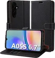 Hianjoo Case Compatible with Samsung Galaxy A05S 6.7", A05S Case Premium Protective Cover Wallet Card Flip PU Leather Phone Case Replacement for Samsung Galaxy A05S 6.7", Black