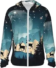 [LHBWCVN] UPF 50+ Light Jacket Full Zip Sun Protection Hoodie for Women Men Long Sleeve Christmas Winter Sun Shirts