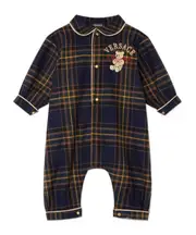 Versace Kids Check Pattern Baby Romper 3M,1M Black