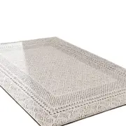 Catzon Modern Rug Fluffy Geometric Washable Non-slip Carpet for Living Room-F