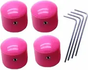 TUOREN Plastic Guitar Control Knob Volume Tone Control Dome Knobs for Electric Guitar Bass 4Pcs (Pink)