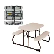 Children's Picnic Table Strong Indoor Outdoor Folding Nursery Kids Easy Clean Up