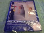 Vogart Country Home Pair Of Pillow cases For Embroidery Or Ball Point Painting