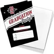 Desert Cactus San Diego State University Graduation Party Invitations SDSU Aztecs 5x7 Grad Invites Cards Celebration 10 Count With Envelopes