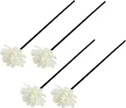 4Pcs Essential Oil Rattan Flower Diffuser Sticks Aromatherapy Home Fragrance Accessories for Safe Scented Decoration Living Bedroom Kitchen and Bathroom