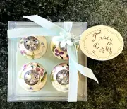 VINTAGE TRACY PORTER EVELYN COLLECTION MINI SALT & PEPPER SHAKERS BOXED SET OF 4