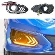 Turn Signal For Honda Fit GK5 18-2020 Led Front Fog Lamp Day Running Light 1Pair (for: Honda)