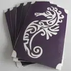 ld375 GLITTERTATTOO 10 x stencil large tribal seahorse glitter tattoo L@@K!