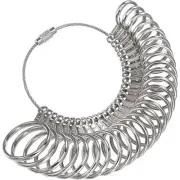 MUDDER Ring Gauge Finger Sizer Measuring Ring Tool Size 1-13 W/Half Size, 27 Pcs