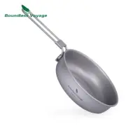 Titanium Frying Pan Camping Plate Ultralight Outdoor Cookware Skillet Griddle