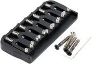 Ultra 63Mm 7-String Brass Guitar Fixed Hardtail Bridge for Electric Guitar, Blac