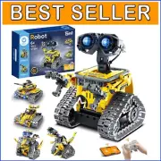 Interactive Remote Control Robot Kit - Buildable 5-in-1 STEM Toys for Ages 8-13