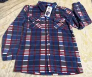 Boy’s Quicksilver Youth Fleece Shirt Jacket In Size 14/16