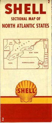 1952 Shell Road Map: North Atlantic States NOS