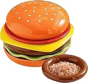 Bowls and Plates Set | Starter Dessert Snack Plate | Burgers Shape Stackable Dinnerware Ceramic Side Dishes Dessert Tableware for Birthday & Mother's Day