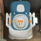 Adult Bedside Commode Toilet With Detachable Armrests Portable Moible Odorle SPG