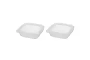 2x Progressive Softbox Silicone 3-Cup 710ml Food Container Storage Square Clear