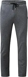 [Generic] Mens Casual Drawstring Breathable Sweatpant Lightweight Cotton Sport Pants Open Bottom Moisture Wicking Running Trousers