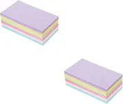 NUOBESTY 2sets Multi-use Index Cards Notepads Lined Paper Cards for Daily Planning Study 300sheets*2