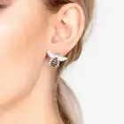 Honey Bee Stud Earrings Silver by Latelita measures W2cm x L1.5cm, fun, Elegant