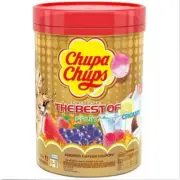 100 x CHUPA CHUPS LOLLIPOPS BEST OF FRUIT CREAMY COLA POPS BULK LOLLIES WRAPPED