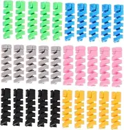 CONGARTENO 30pcs Cute Cable Protectors for Data Lines Flexible Silicone Charger Covers and Easy to Install Prevents Cable Damage and Breakage