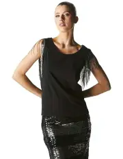 [Fate & Becker] Windflowers Top in Black