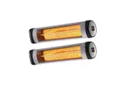 Vevare 2pcs Electric Strip Infrared Heater Radiant 2500W