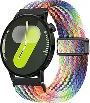 20mm Compatible with Galaxy Watch 7 Magnetic Band Nylon Braided Strap Galaxy Watch 6 5 4 Strap 44mm 40mm/Galaxy Watch 5 Pro/Watch 6 Classic Solo Loop GTS 4 Vivoactive 5
