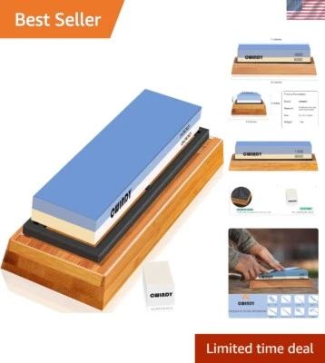 Corundum Whetstone Kit: 1000/6000 Grit Stones for Ultimate Knife Revitalization