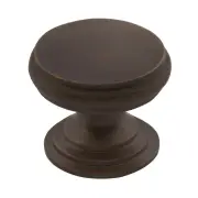Round Flat Cupboard Knob, 2.5cm