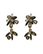 Carolina Herrera Crystal Cluster Drop Clip-On Earrings Women's Os