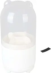 Makeup Brush Holder Organizer ROTATING Dustproof Cosmetics Storage Container White for Bedroom