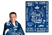 Soft Flannel Fleece Blankets Christmas Birthday Father's Day gift Cozy Lightweight-Blue