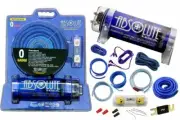 KITCAP0GABL 4.0 Farad Power Capacitor 0 Gauge Car Amplifier (Blue)