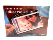 SHARPER IMAGE TALKING PICTURES 24-Photo Album for 24 Photos and 24 Messages NEW