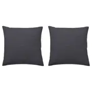 2PK Bianca Kahlani Charcoal Polyester European Pillowcase Cushion Cover 65x65cm