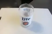Miller Lite Beer Can Shaped Glass 5 1/4" NEW
