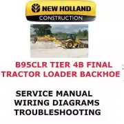 NEW HOLLAND B95CLR TRACTOR LOADER BACKHOE MANUAL REPAIR SHOP ENGINE SERVICE PDF