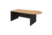 GP P Shape Office Desk in Beech/Charcoal
