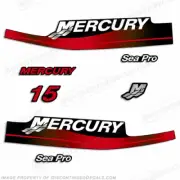 Fits Mercury 15hp SeaPro Decals (Red)