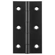 6.3x3.5cm Fixed Pin Cabinet Hinge, Matte Black