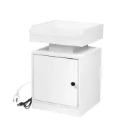 Bedside Table USB Charger Outlet RGB White
