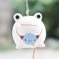 在飛比找PChome24h購物優惠-日式陶瓷風鈴-微笑青蛙