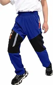 [HARGLESMAN] Boys Girls Cargo Pants Kids' Casual Outdoor Quick Dry Waterproof Hiking Reflective Climbing Trousers